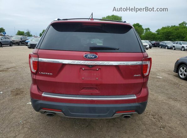 1FM5K8F82JGA88470 2018 FORD EXPLORER Maroon Widok z tyłu