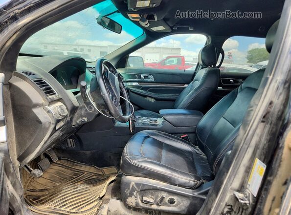 1FM5K8F84GGA46567 2016 FORD EXPLORER Black Widok wnętrza z przodu
