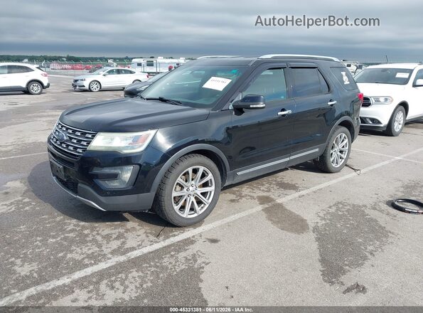 1FM5K8F84GGA77270 2016 FORD EXPLORER Black Передня ліва чверть
