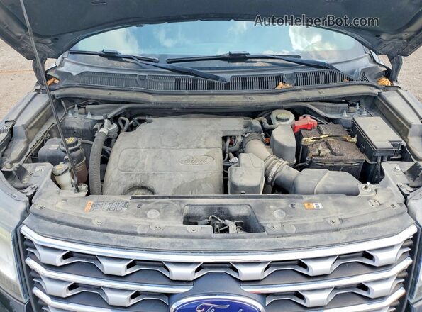 1FM5K8F84HGA18124 2017 FORD EXPLORER Black Engine compartment view