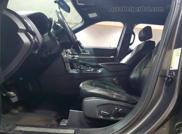 1FM5K8F84HGC33843 2017 FORD EXPLORER Серый Вид салона спереди