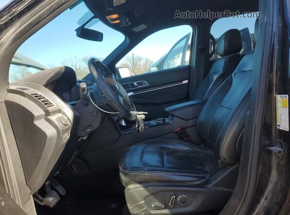 1FM5K8F84HGD87758 2017 FORD EXPLORER Черный Вид салона спереди