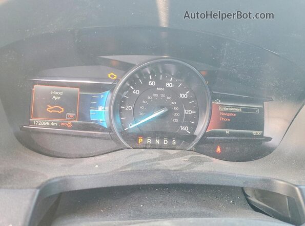 1FM5K8F84HGD87758 2017 FORD EXPLORER Черный Вид щитка приборов