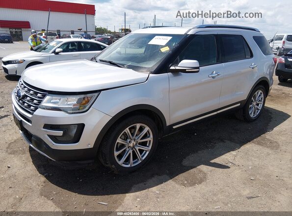 1FM5K8F85GGA93770 2016 FORD EXPLORER Silver Vista tres cuartos delantera izquierda