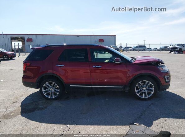 1FM5K8F85HGA11523 2017 FORD EXPLORER Burgundy Widok wnętrza z tyłu