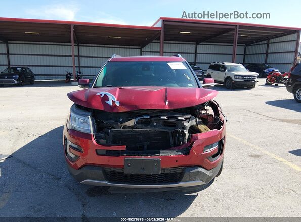 1FM5K8F85HGA11523 2017 FORD EXPLORER Burgundy Widok zestawu wskaźników