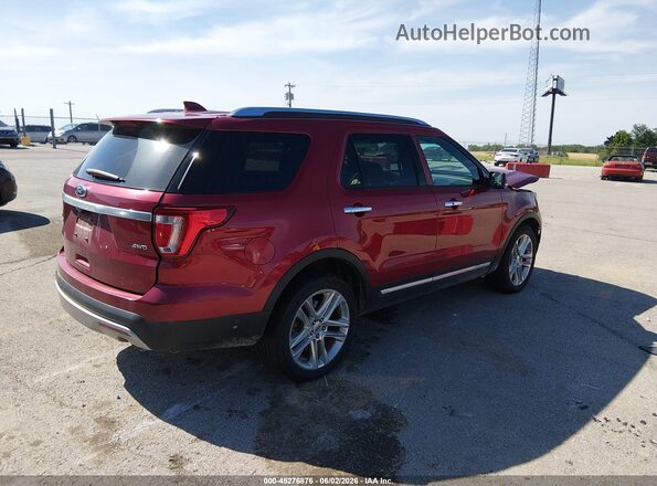 1FM5K8F85HGA11523 2017 FORD EXPLORER Burgundy Tył prawy