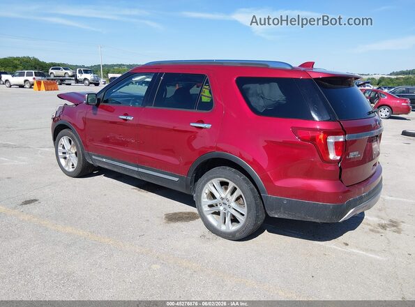 1FM5K8F85HGA11523 2017 FORD EXPLORER Burgundy Tył lewy