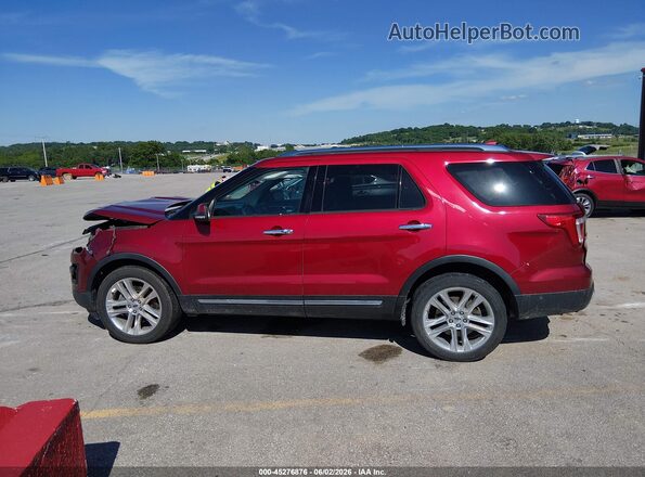 1FM5K8F85HGA11523 2017 FORD EXPLORER Burgundy Widok wnętrza 360 stopni