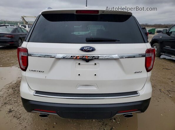 1FM5K8F85JGC41293 2018 FORD EXPLORER White Вид ззаду