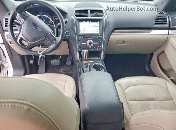 1FM5K8F85JGC41293 2018 FORD EXPLORER White Вид панелі приладів