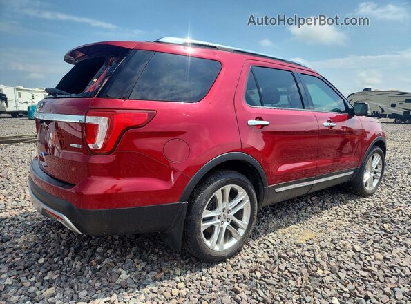 1FM5K8F86GGA43945 2016 FORD EXPLORER Red Հետևի աջ