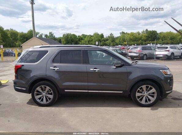 1FM5K8F86JGA15408 2018 FORD EXPLORER Gray Вид задньої частини салону