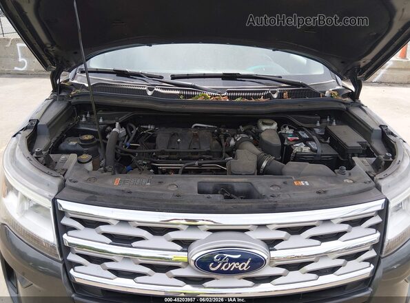 1FM5K8F86JGA15408 2018 FORD EXPLORER Gray Вид ззаду