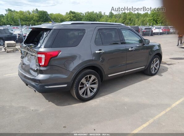 1FM5K8F86JGA15408 2018 FORD EXPLORER Gray Задня права чверть