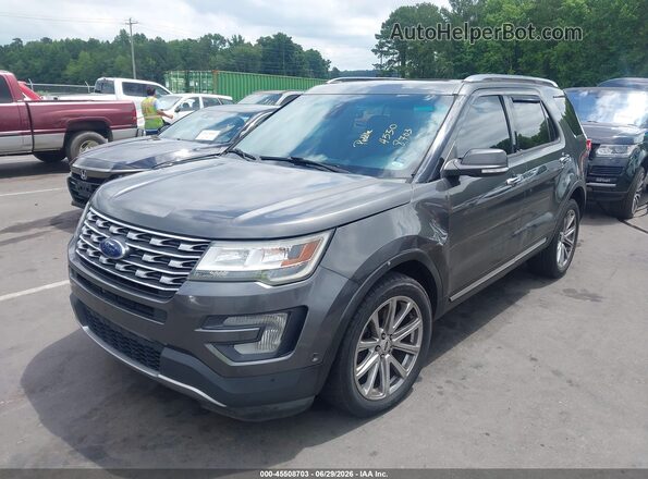 1FM5K8F87GGD35782 2016 FORD EXPLORER Gray Передня ліва чверть