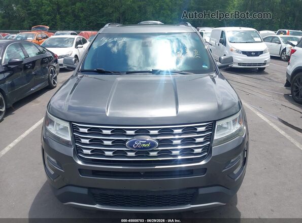 1FM5K8F87GGD35782 2016 FORD EXPLORER Gray Вид щитка приладів