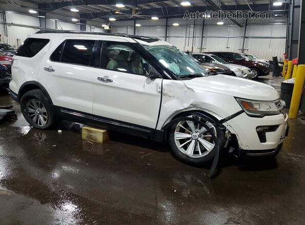 1FM5K8F87JGC86395 2018 FORD EXPLORER Белый Передняя правая четверть