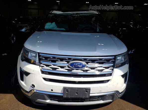1FM5K8F87JGC86395 2018 FORD EXPLORER Белый Вид спереди