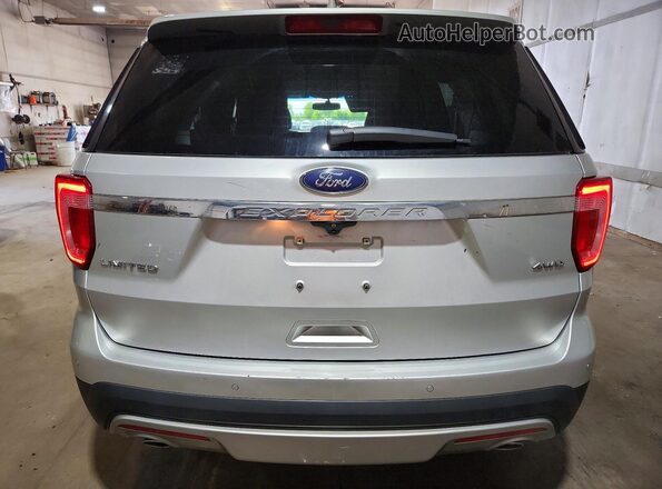 1FM5K8F88HGC23722 2017 FORD EXPLORER Серебряный Вид сзади
