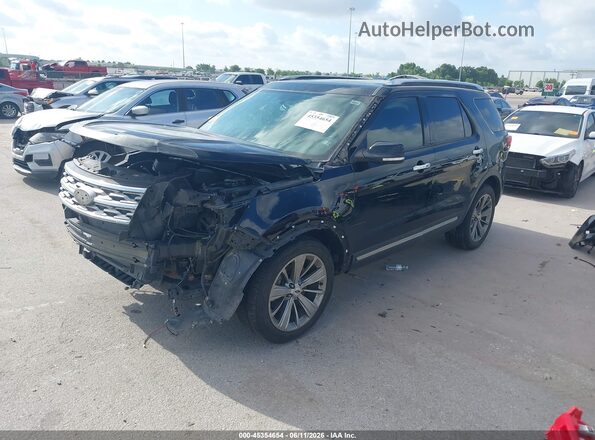 1FM5K8F88JGA69700 2018 FORD EXPLORER Black Vista tres cuartos delantera izquierda