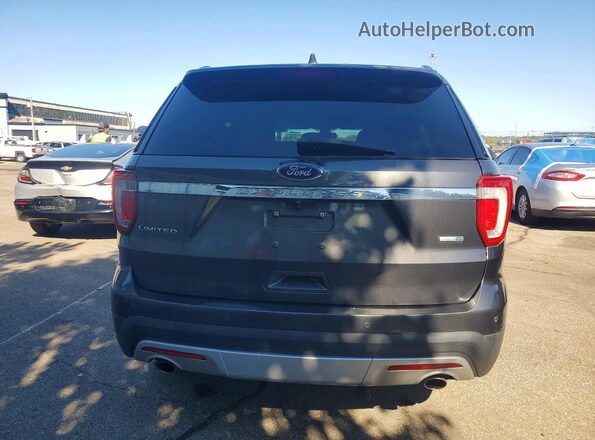 1FM5K8F89GGA39114 2016 FORD EXPLORER Gray Rear view