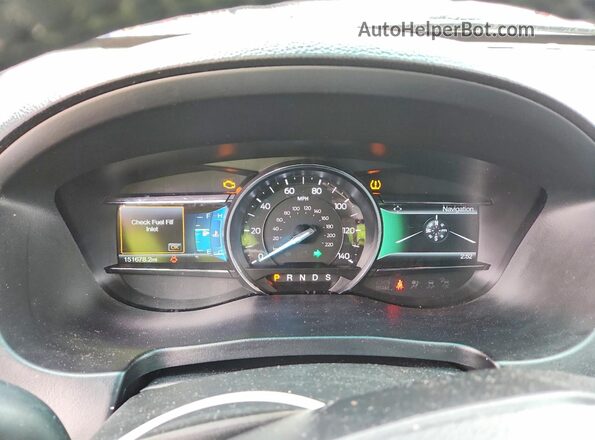 1FM5K8F89GGA79712 2016 FORD EXPLORER Silver ხელსაწყოთა პანელის ხედი