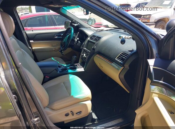 1FM5K8F89GGD07711 2016 FORD EXPLORER Gray წინა სალონის ხედი