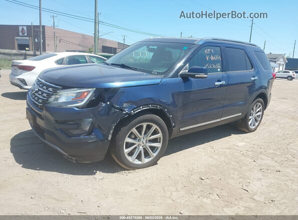 1FM5K8F8XGGA46640 2016 FORD EXPLORER Blue Przód lewy