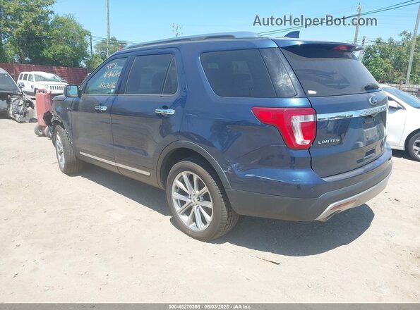 1FM5K8F8XGGA46640 2016 FORD EXPLORER Blue Tył lewy