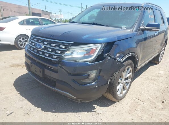 1FM5K8F8XGGA46640 2016 FORD EXPLORER Blue Widok z przodu