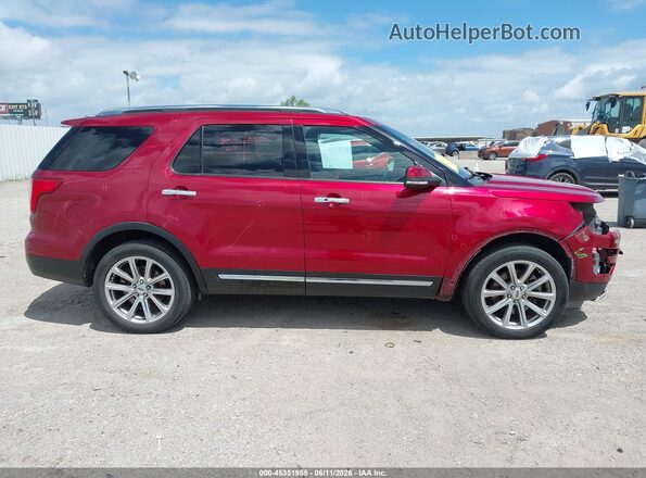1FM5K8F8XGGA79315 2016 FORD EXPLORER Red Vista interior de 360 grados