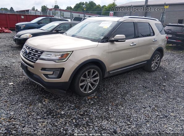 1FM5K8F8XHGA16846 2017 FORD EXPLORER Gold წინა მარცხენა ხედი სამი მეოთხედიდან