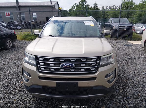 1FM5K8F8XHGA16846 2017 FORD EXPLORER Gold ხელსაწყოთა პანელის ხედი