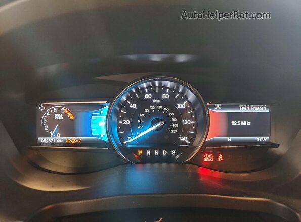 1FM5K8F8XHGD16208 2017 FORD EXPLORER Black Vista del cuadro de instrumentos