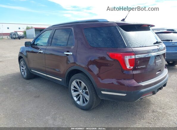 1FM5K8F8XJGA20062 2018 FORD EXPLORER Brown Հետևի ձախ