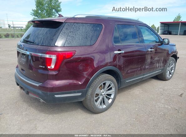 1FM5K8F8XJGA20062 2018 FORD EXPLORER Brown Հետևի աջ
