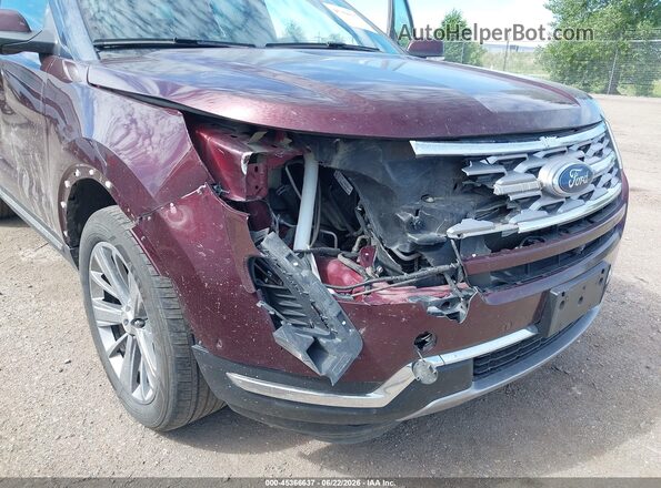 1FM5K8F8XJGA20062 2018 FORD EXPLORER Brown Դիմացի տեսք