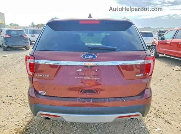 1FM5K8FH0GGC74744 2016 FORD EXPLORER Maroon Հետևի տեսք