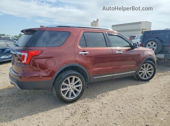 1FM5K8FH0GGC74744 2016 FORD EXPLORER Maroon Հետևի աջ