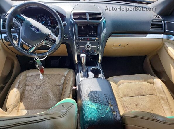 1FM5K8FH1GGA74584 2016 FORD EXPLORER Серебряный Вид панели приборов