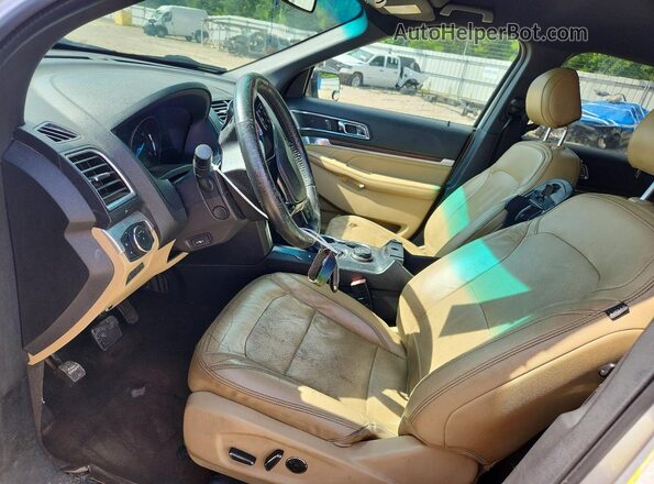 1FM5K8FH1GGA74584 2016 FORD EXPLORER Серебряный Вид салона спереди