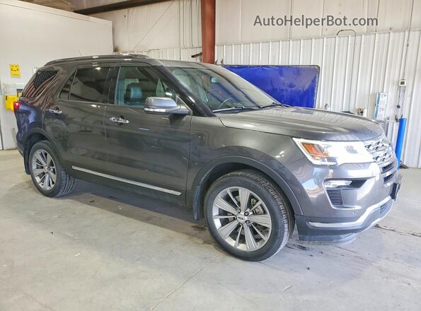 1FM5K8FH1KGA42775 2019 FORD EXPLORER Угольный Передняя правая четверть