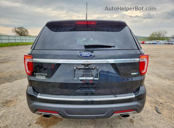 1FM5K8FH3JGC96583 2018 FORD EXPLORER Black Вид ззаду