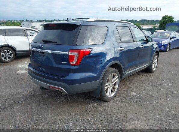 1FM5K8FH5GGC97789 2016 FORD EXPLORER Синий Задняя правая четверть