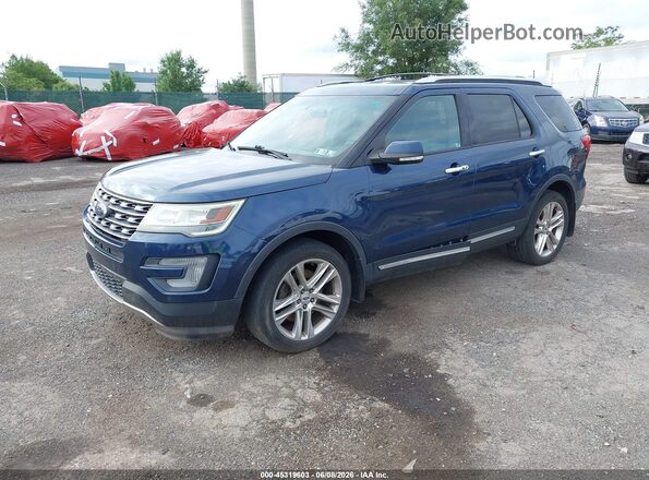 1FM5K8FH5GGC97789 2016 FORD EXPLORER Синий Передняя левая четверть