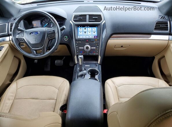 1FM5K8FH5HGC85840 2017 FORD EXPLORER Black Widok deski rozdzielczej