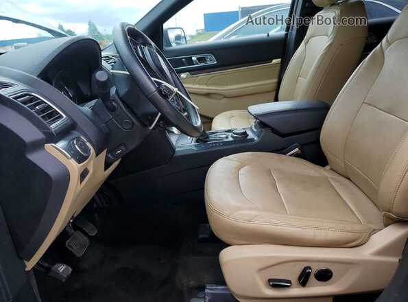 1FM5K8FH5HGC85840 2017 FORD EXPLORER Black Widok wnętrza z przodu