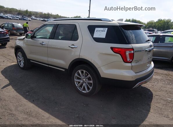 1FM5K8FH5HGC98734 2017 FORD EXPLORER Beige Rear left