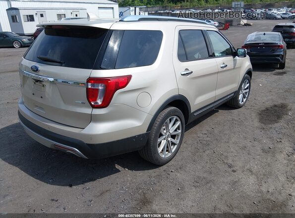 1FM5K8FH5HGC98734 2017 FORD EXPLORER Beige Rear right